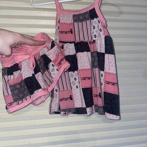 Carhartt Pink and Black Patchwork bamboo set